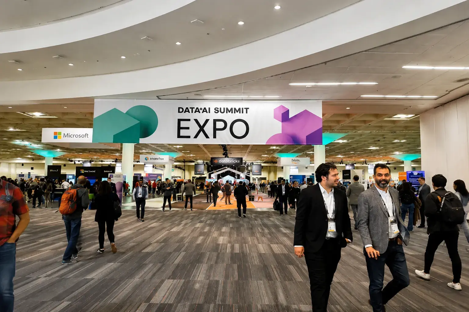 Technology showcases on the expo floor