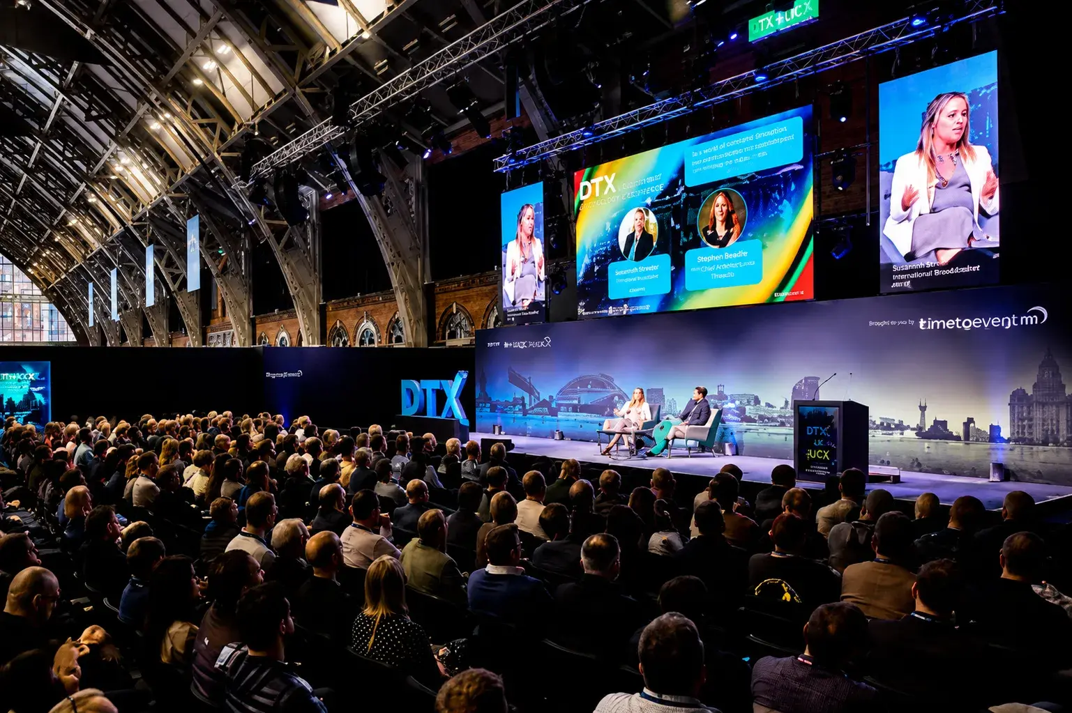 Audience at a main-stage session during DTX Europe 2023